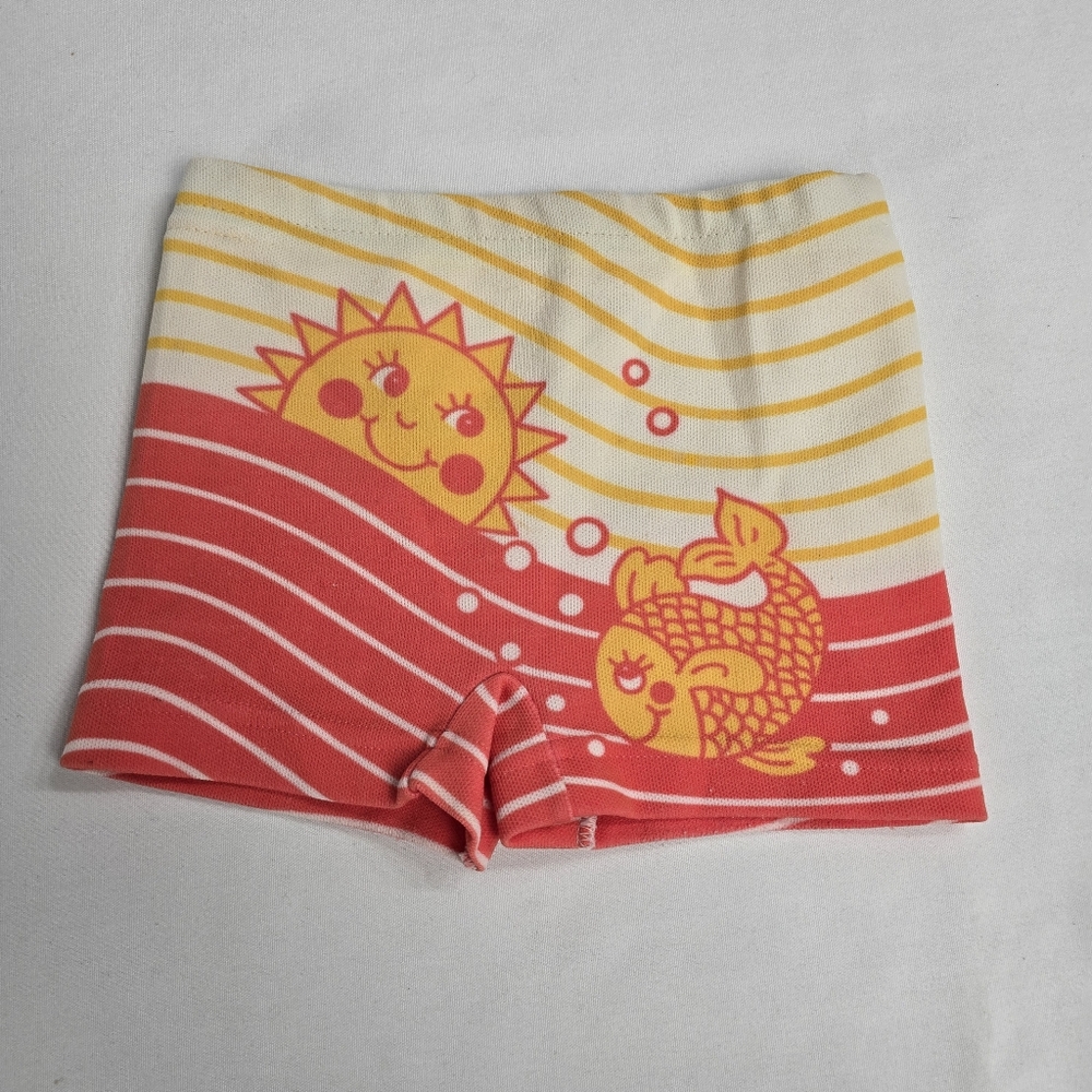 Vintage 1970's Carter's Baby Swim Trunks Shorts Euro Style 18 Months Sunshine